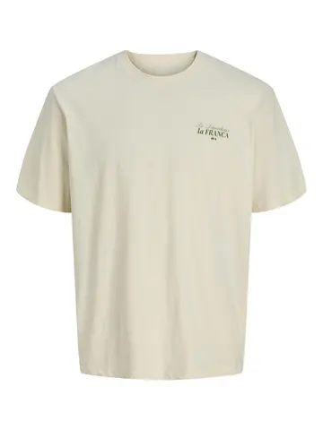 Jack & Jones JORPARADISE ISLAND TEE SS CREW NECK Hvid