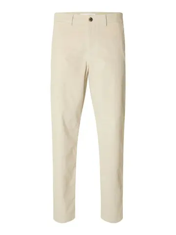 SELECTED SLH196-STRAIGHT MILES CORD PANTS W Grå