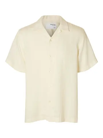 SELECTED SLHREGNOA MIX SHIRT SS RESORT Hvid