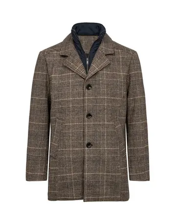 Gino Marcello Mens wool coat modern fit 