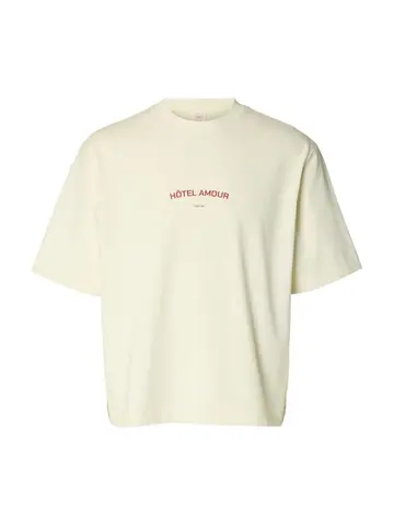 SELECTED SLHBOXYLIAM SS O-NECK TEE HOTEL AMO Hvid