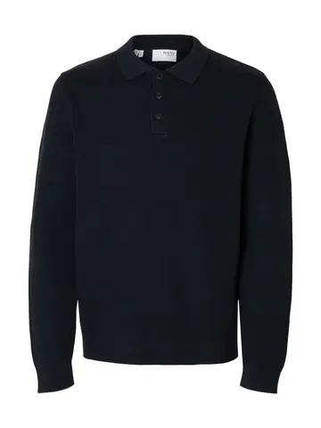 SELECTED SLHDANE LS KNIT STRUCTURE POLO NECK 