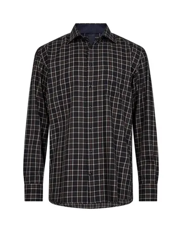 BLACK BLUE REG. FIT SHIRT L/S 