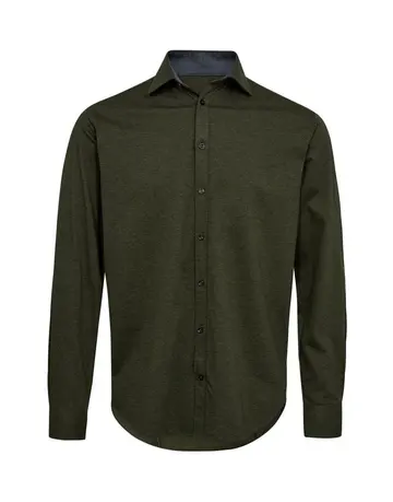 Gino Marcello Modern fit knitted shirt l/s 