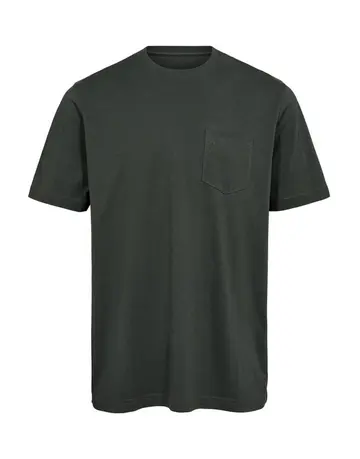 Thomas Regency O-neck t-shirt Mørkgrøn