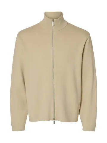 SELECTED SLHTELLER FN RELAXED ZIP CARDIGAN N Grå