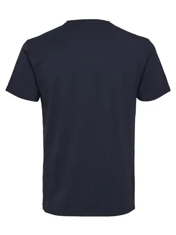SELECTED SLHNEWPIMA SS V-NECK TEE B NOO Blå