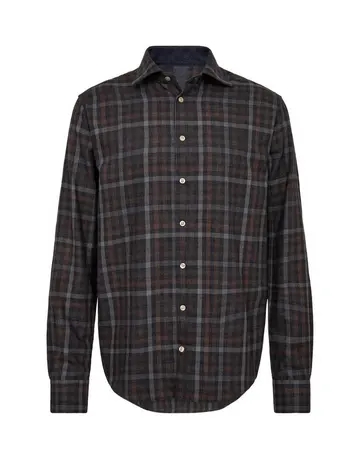 Garant Modern fit l/s twill shirt Brun