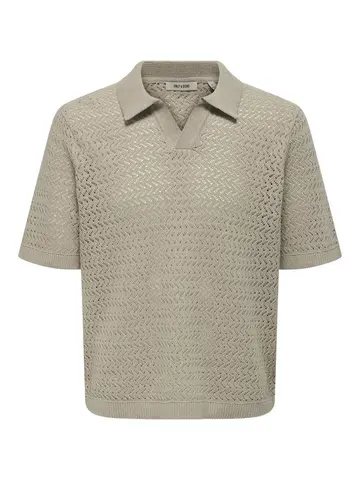 Only & Sons ONSNYLE 5 SS SPLIT POLO KNIT 