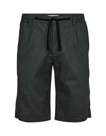 Garant Linen shorts Mørkgrøn