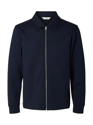 SELECTED SLMTOM SOFT FULL ZIP SWEAT NOOS Blå
