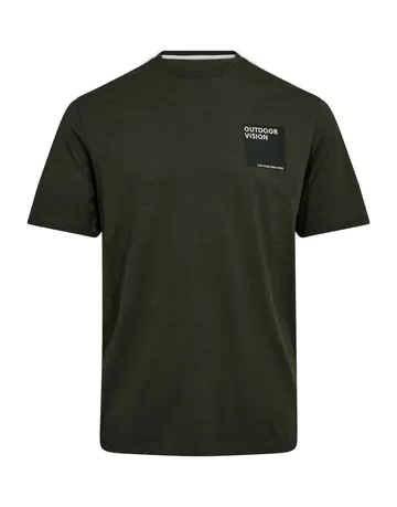 Thomas Regency T-shirt w print regular fit Mørkgrøn