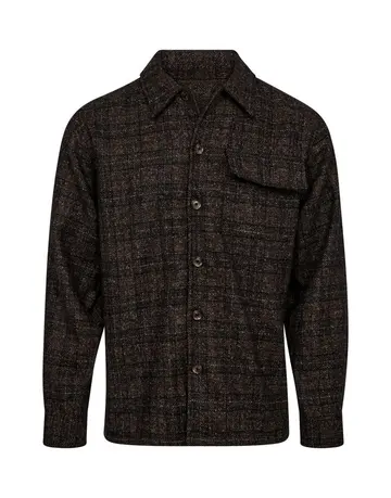 Garant Signatur Mens overshirt Mørkbrun