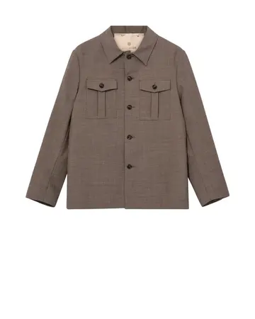 Mos Mosh MMGJacob Dynamic Luxe Overshirt Brun