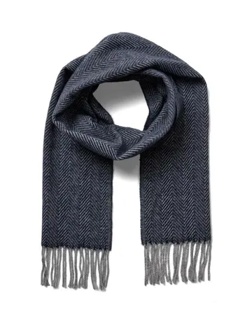 Garant Signatur wool scarf Navy