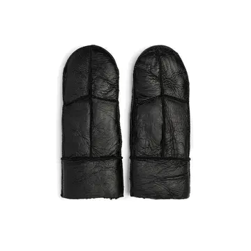 RE:DESIGNED Henny Shearling Dameluffer Sort Str. L Sort