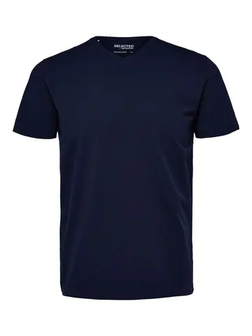 SELECTED SLHAEL SS V-NECK TEE B NOOS 