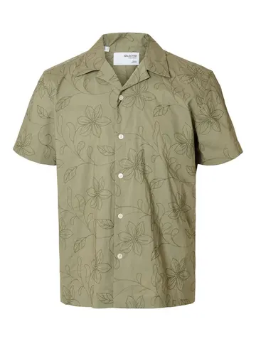 SELECTED SLHREGHYDE AOE SS SHIRT Grå