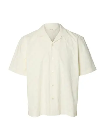 SELECTED SLHRLXHAMISH AOE SS SHIRT Hvid
