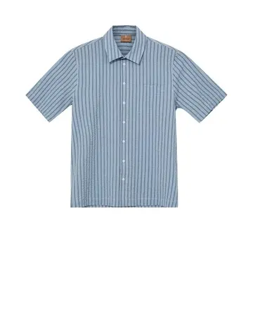 Mos Mosh MMGMarlon SS Stripe Shirt Blå