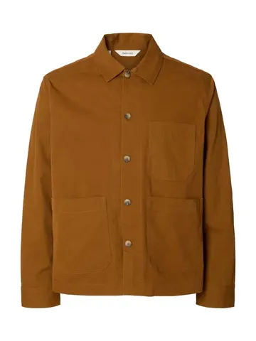 SELECTED SLMOTTO PRS WORKWEAR OVERSHIRT Brun