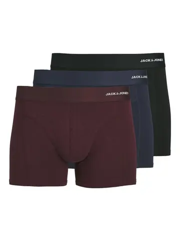 Jack & Jones JACBASIC BAMBOO TRUNKS 3 PACK NOOS Rød