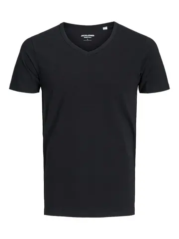 Jack & Jones JJEBASIC V-NECK TEE S/S NOOS Sort