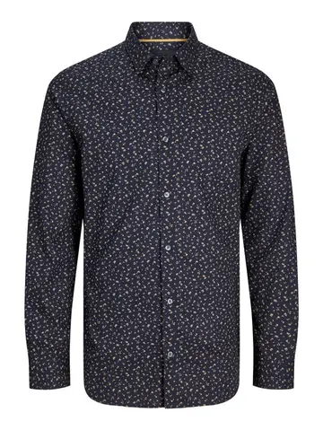 Jack & Jones JPRBLALEEDS PRINT STRUCTURE SHIRT P Blå