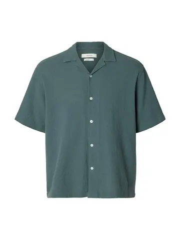 SELECTED SLHRLXCAL SS SHIRT RESORT Grøn