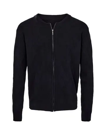 Black Blue Zip cardigan regular fit 