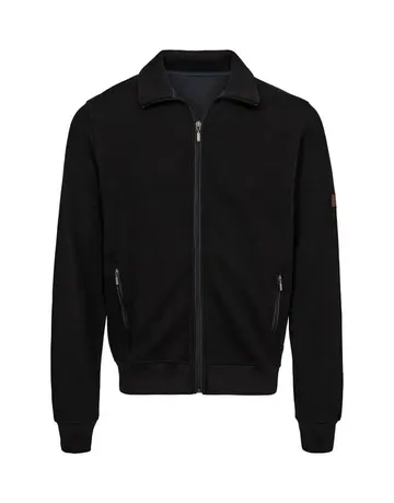 Garant Full zip casual striktrøje Sort