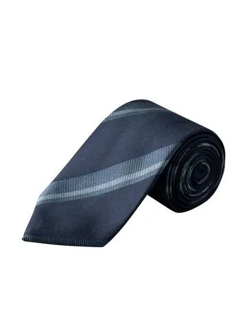 ETON Striped Woven Shantung Silk Tie 