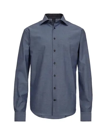 Garant Signatur Mens shirt l/s modern fit Blå