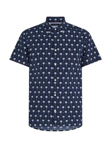 Tommy Hilfiger MINI PALM PRINT SF SHIRT S/S Blå