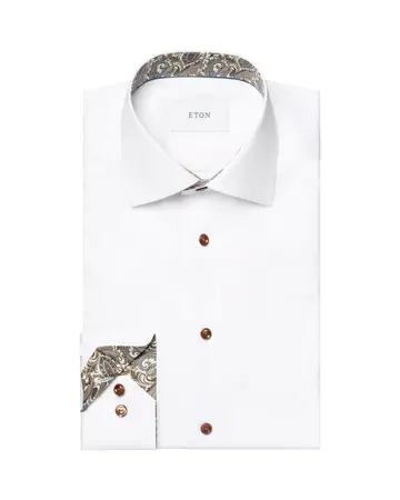 ETON Paisley Effect Signature Twill Shirt 