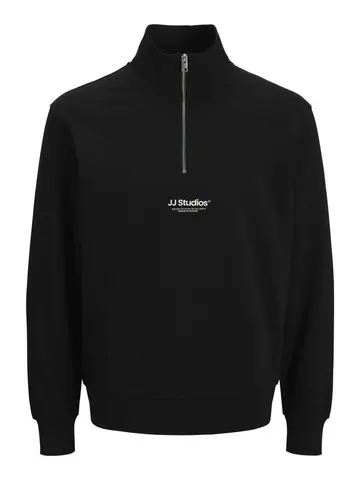 Jack & Jones JJESOHO SWEAT QUARTER ZIP HN NOOS Sort