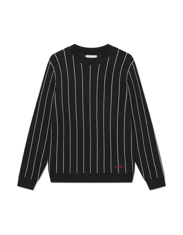 Les Deux Gaston Jacquard Pinstripe Knit 