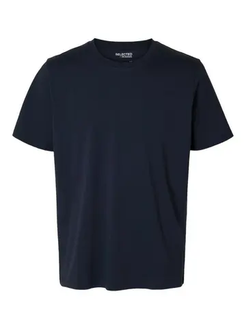 SELECTED SLHASPEN SS O-NECK TEE W NOOS Blå