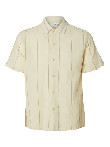 SELECTED SLHREG-MIX SHIRT SS CLASSIC CAMP 