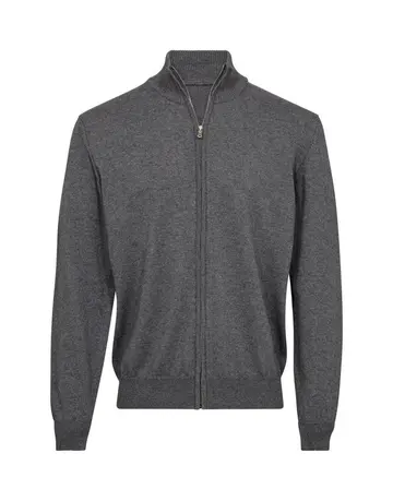 Gino Marcello Zip cardigan merino knit modern fit 