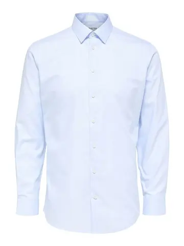 SELECTED SLHSLIMETHAN SHIRT LS CLASSIC B NOO Blå