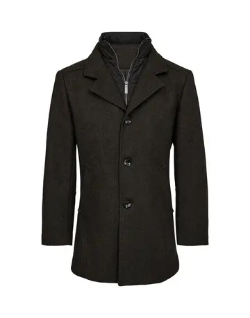 Gino Marcello Mens wool coat modern fit 