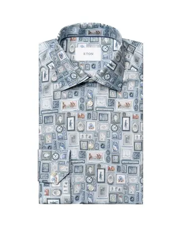 ETON Motif Signature Twill Print 
