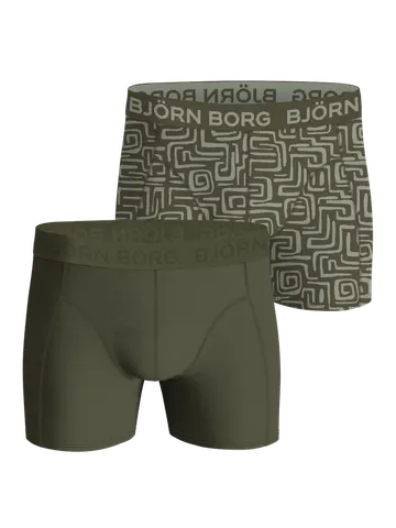 Björn Borg COTTON STRETCH BOXER 2p, MULTIPACK 2 Grøn