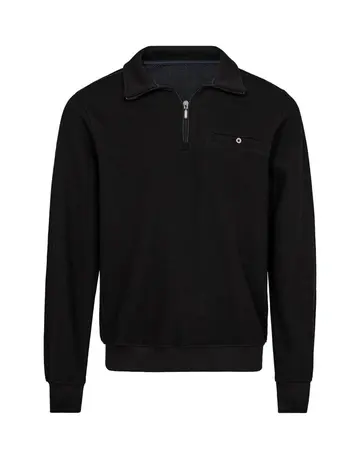 Black Blue Half zip striktrøje 