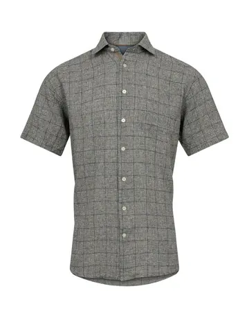 Black Blue s/s regular fit linen 