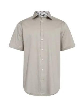 Garant Signatur Knitted shirt s/s modern fitting beige