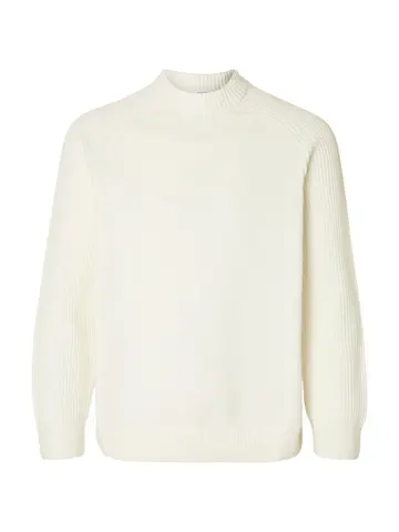 SELECTED SLHDERECK LS KNIT RELAXED RIB MOCK 