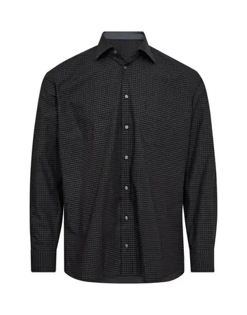 Black Blue l/s shirt regular fitting 