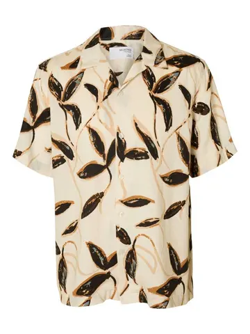 SELECTED SLHREGNOA MIX SHIRT SS RESORT Hvid